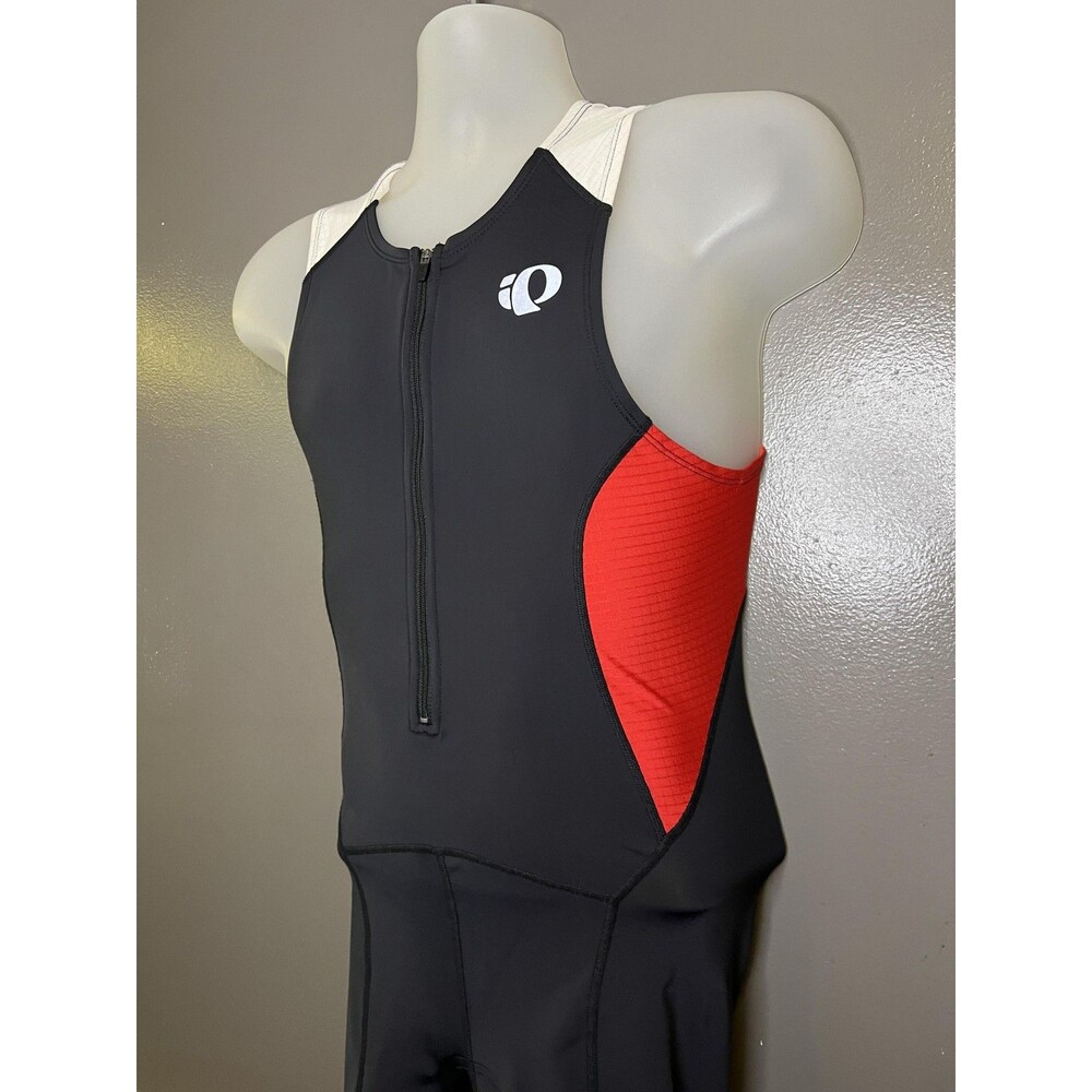 Pearl Izumi Select Cycling Skinsuit Mens Medium Black Red Sleeveless Padded - Picture 4 of 10